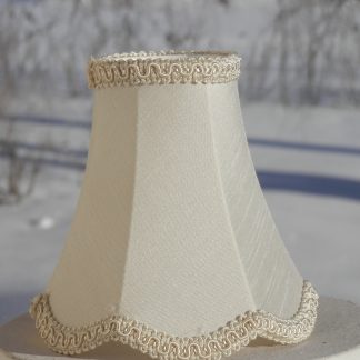 Kruunuvarjostin Elisa 12 keinosilkki beige/sävy