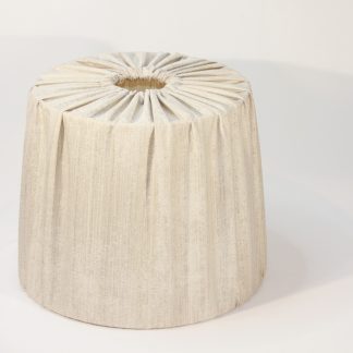 Lampunvarjostin Suora beige Shantung kuminauhalla