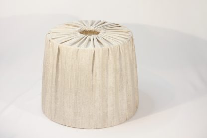 Lampunvarjostin Suora beige Shantung kuminauhalla